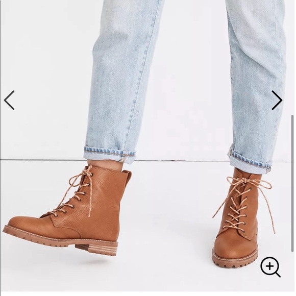 NWOB Madewell the clair lace up leather boots - Picture 4 of 7